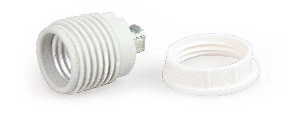 02107.B Douille E27 M10X1 Cm/Filetage. Blanc | Leroy Merlin